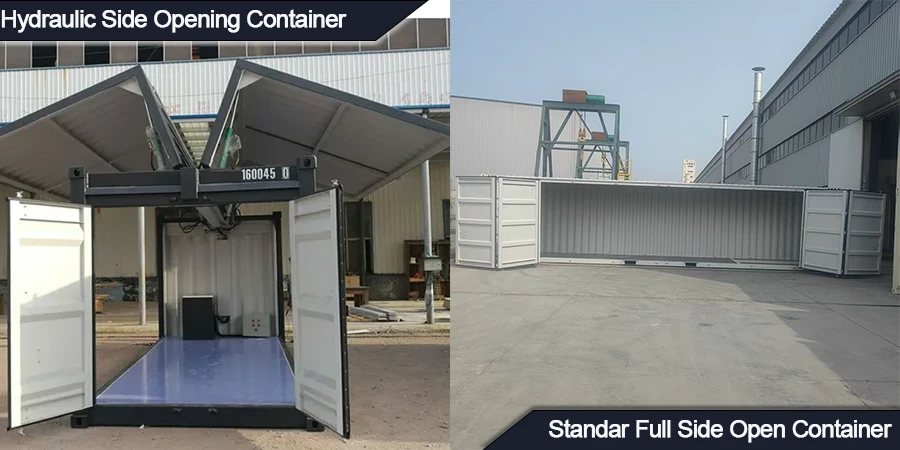 Hidrolik Yandan Açılır Konteyner vs Standart Tam Tarafı Açık Konteyner